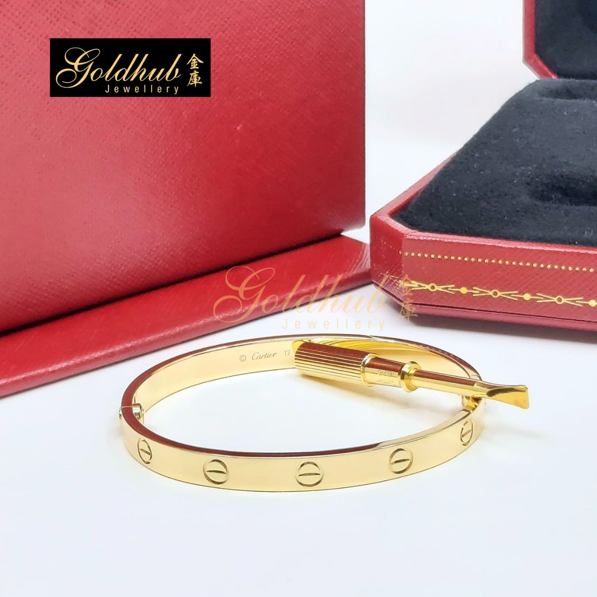 Cartier LOVE Bracelet, Classic Model in Yellow Gold, Size 17