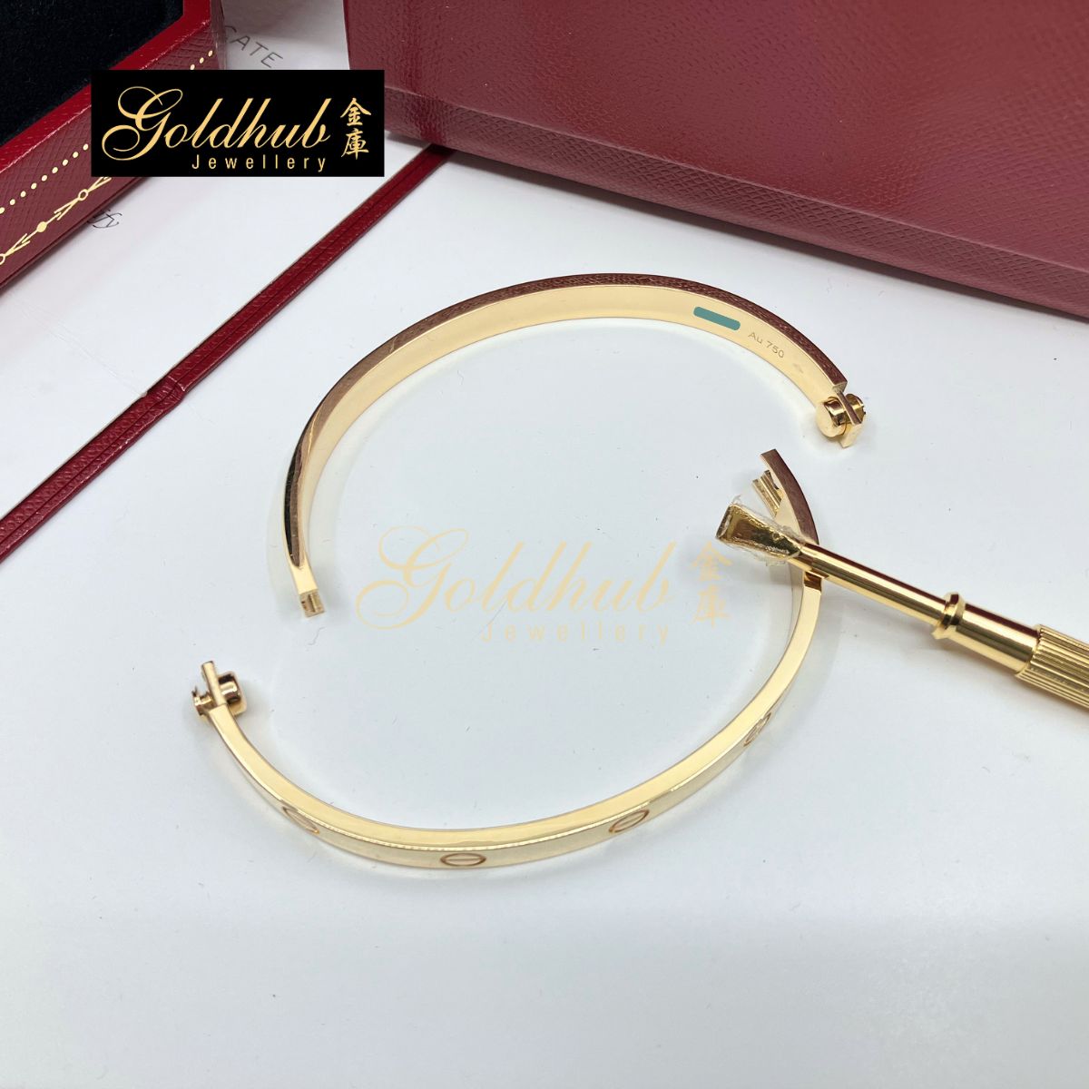 Cartier Love Bracelet, Classic Model in Yellow Gold, Size 19