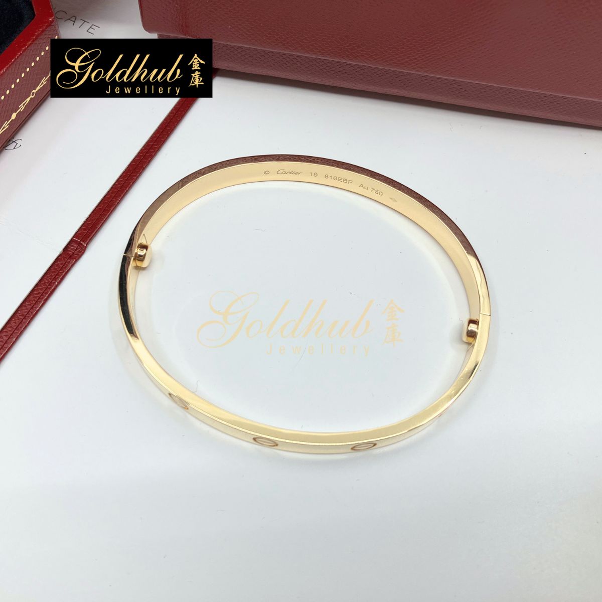 Cartier Love Bracelet, Classic Model in Yellow Gold, Size 19