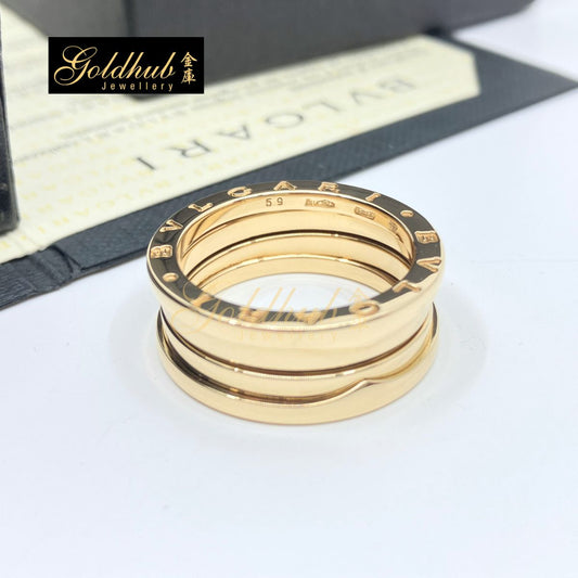 Bulgari B.zero1 3 Bands Ring in Yellow Gold, Size 59