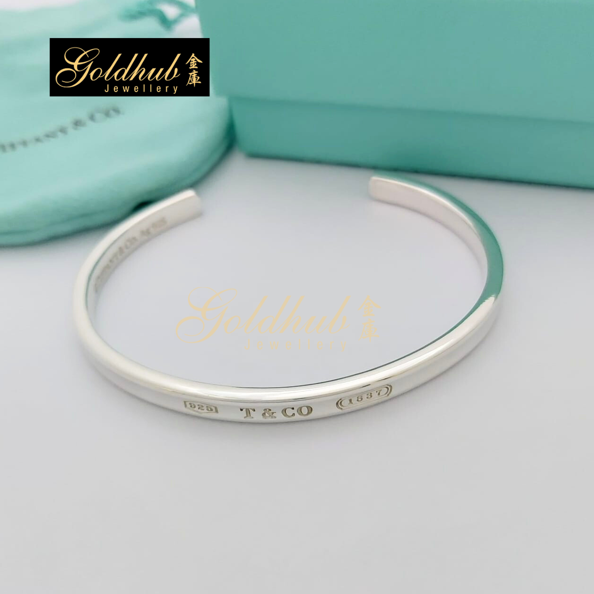 Tiffany & Co 1837 Cuff Bangle in Sterling Silver