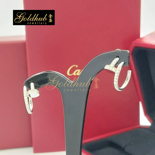 Cartier Juste un Clou Diamond earrings in White Gold