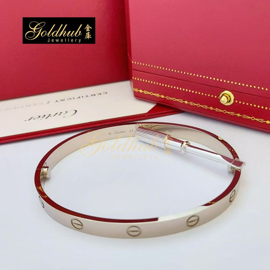 Cartier Love Bracelet (Classic Model) in White Gold, Size 21