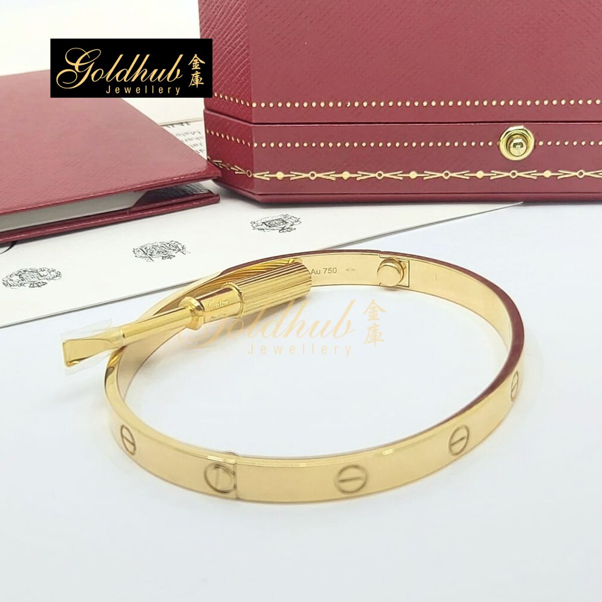 Cartier Love Bracelet, Classic Model in Yellow Gold, Size 20