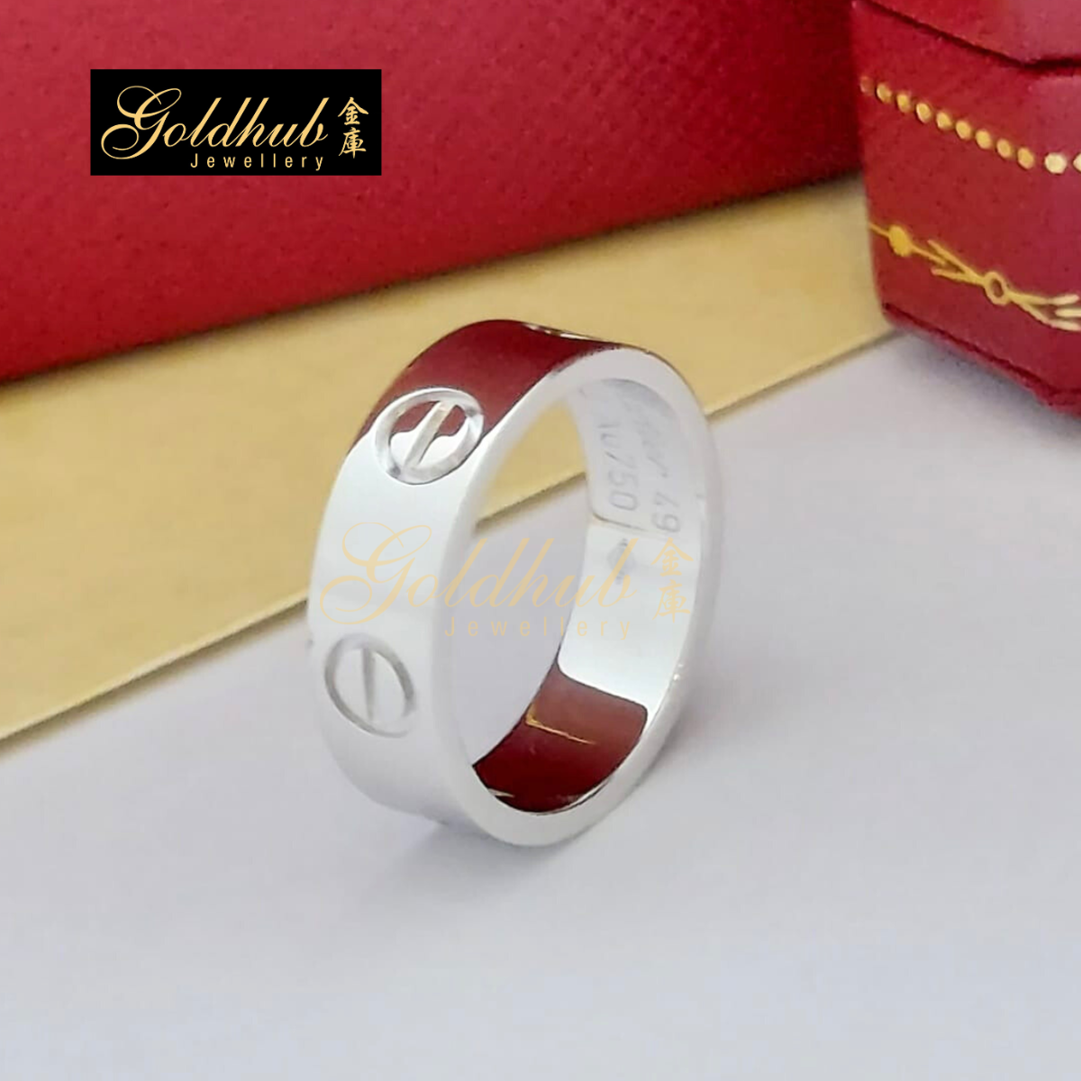 Cartier Love Ring in White Gold, Size 49