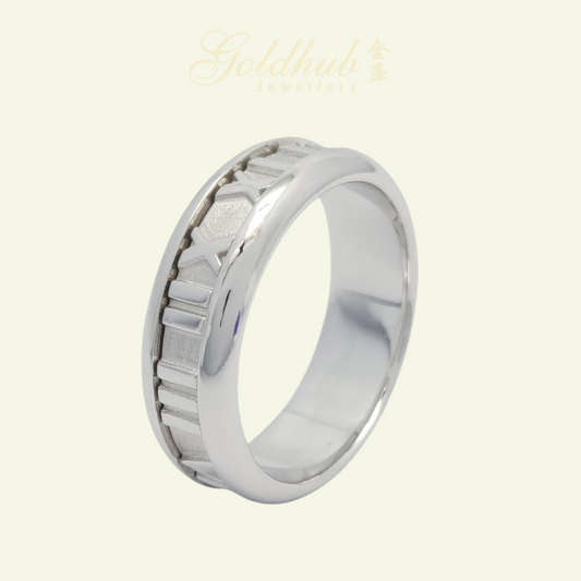 18k Pre-loved Tiffany & Co. Atlas Ring in White Gold
