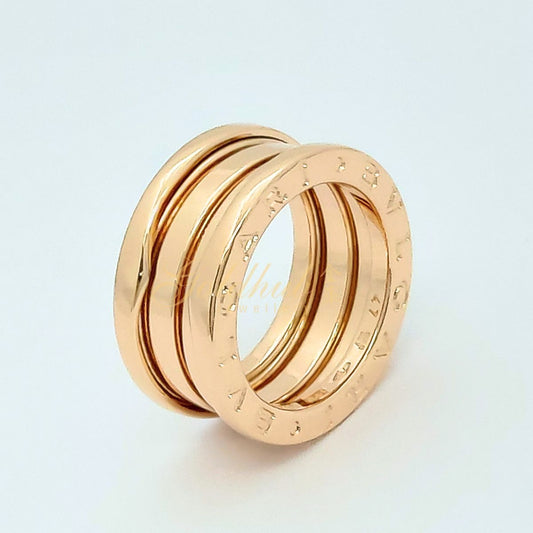 Bvlgari B.zero1 3 Band Ring in Rose Gold, Size 47