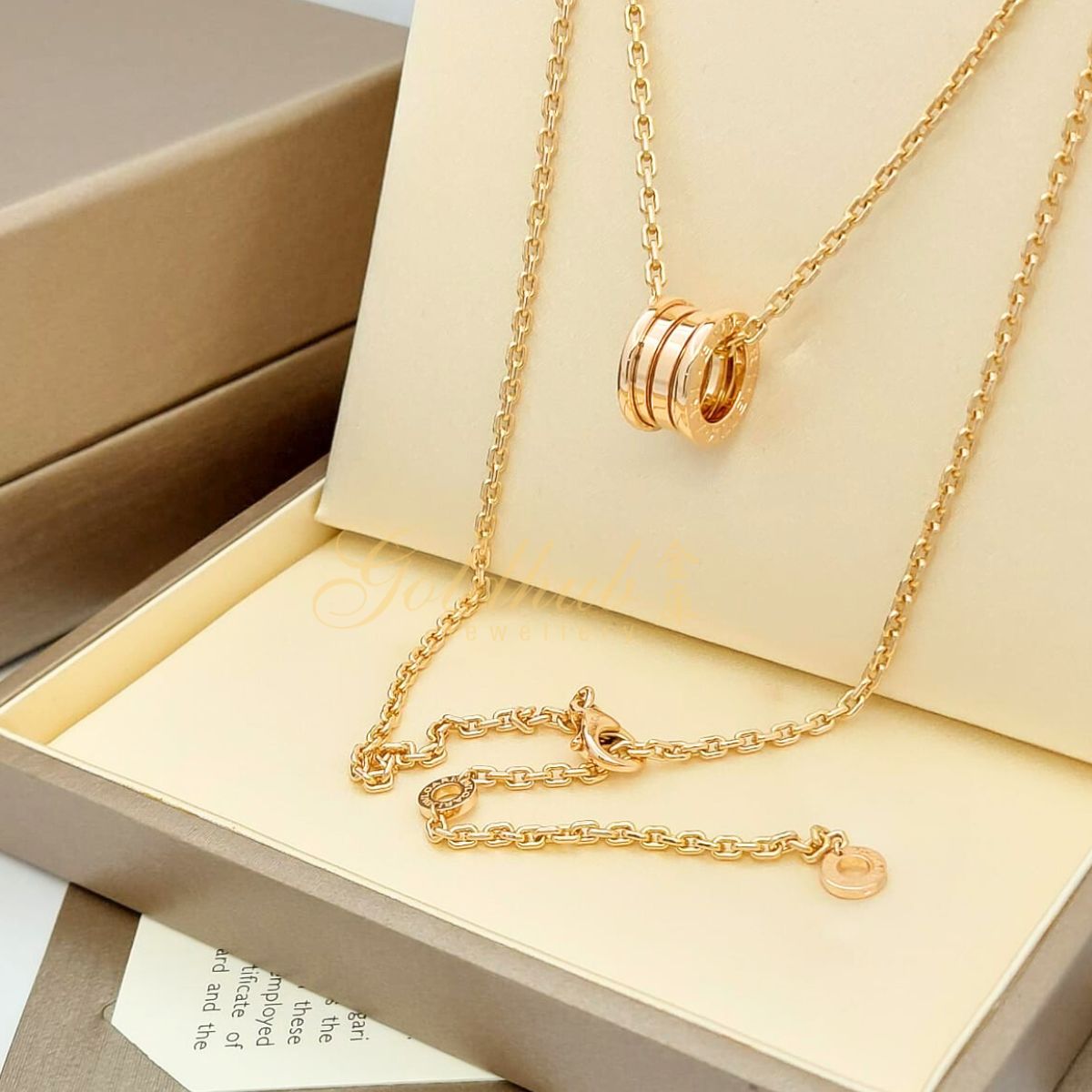 Bvlgari B.zero1 Necklace, 60 cm in Rose Gold