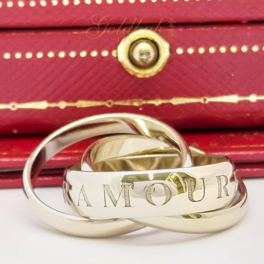18k Pre-loved Cartier Amour Et Trinity Ring in White Gold