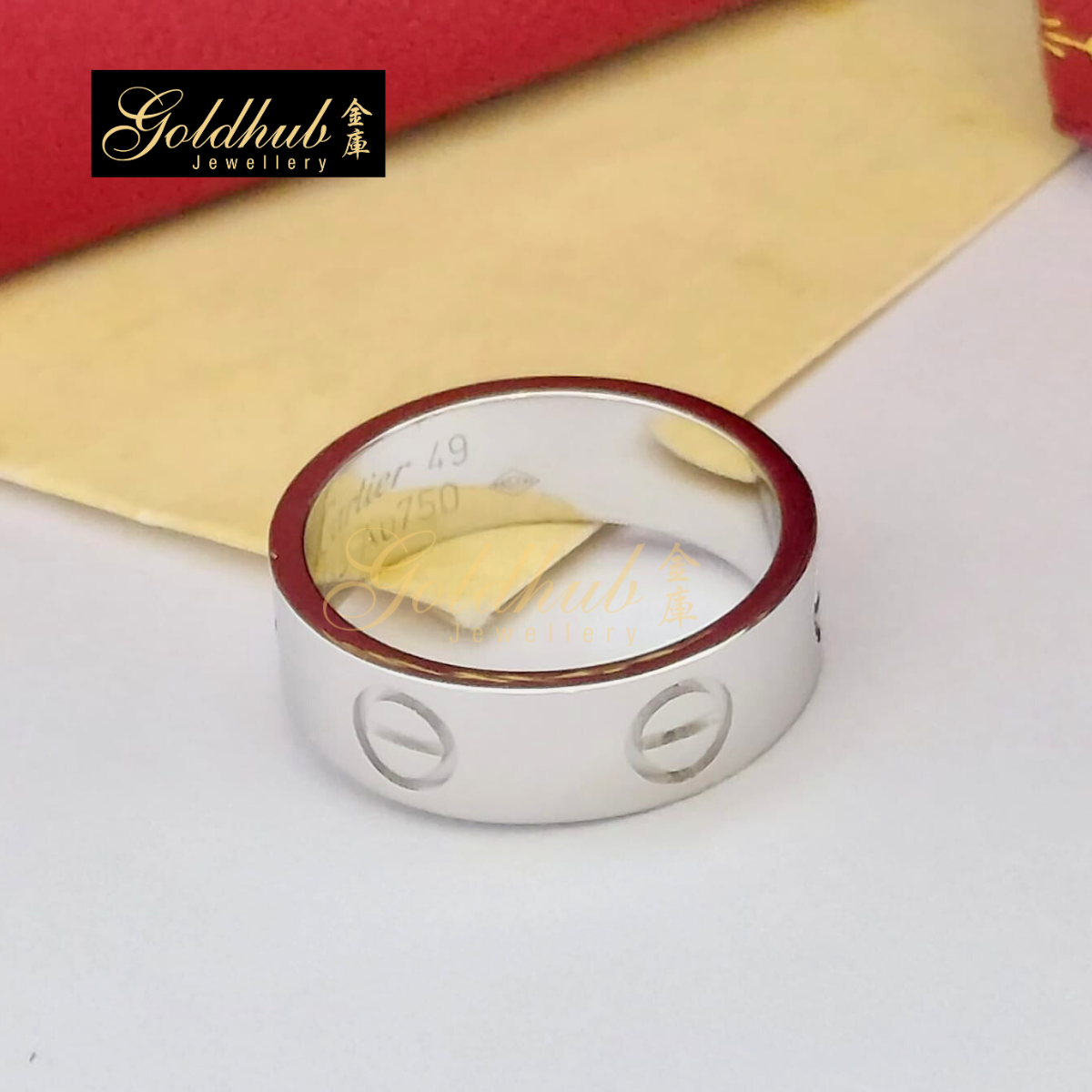 Cartier Love Ring in White Gold, Size 49