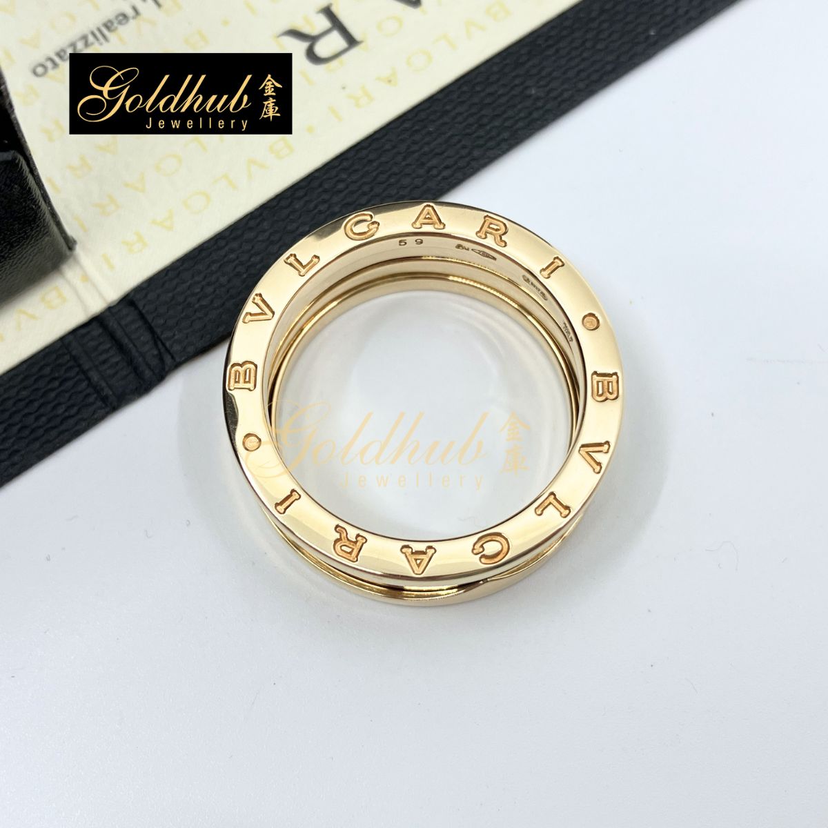 Bulgari B.zero1 3 Bands Ring in Yellow Gold, Size 59