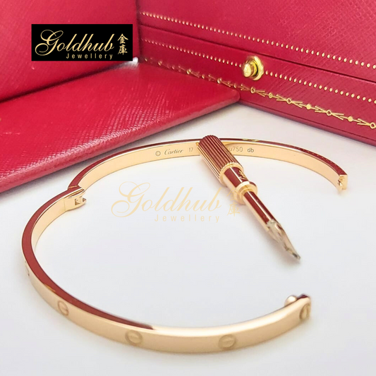 Cartier Love Bracelet (Small Model) in Rose Gold, Size 17