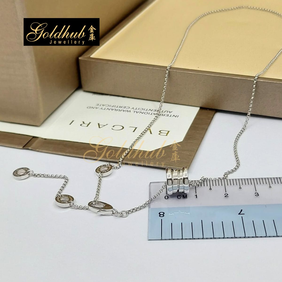 Bvlgari B.zero1 Mini Pendant Necklace in White Gold