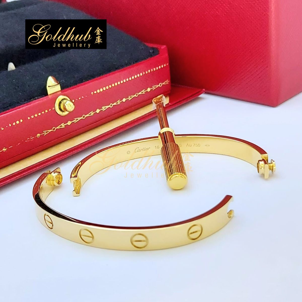 Cartier Love Bracelet (Classic Model) in Yellow Gold, Size 16