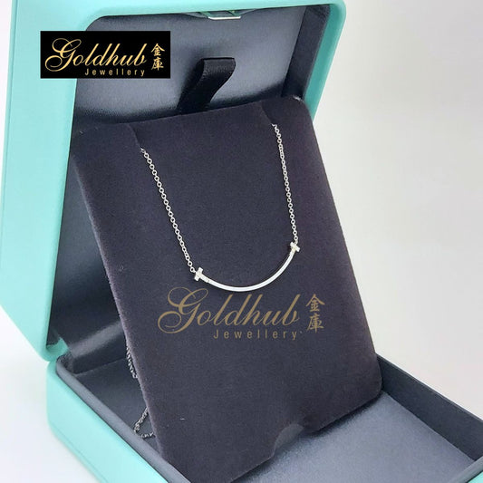 Tiffany & Co Tiffany T Smile Small Pendant, Diamonds 0.03ct in White Gold