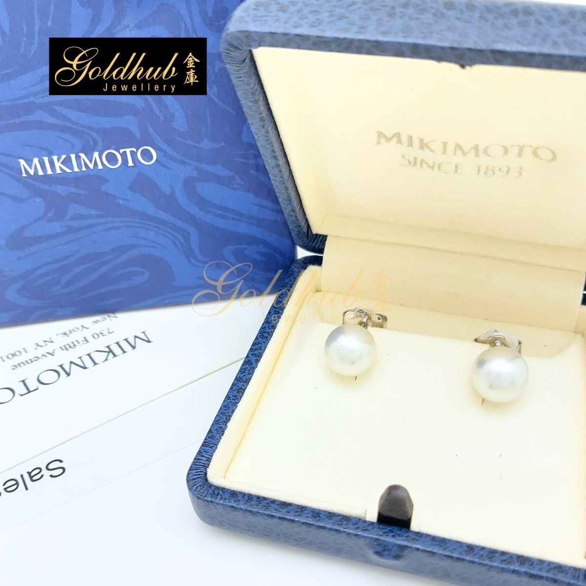 Mikimoto White South Sea Pearl Stud Earrings, 10mm in White Gold