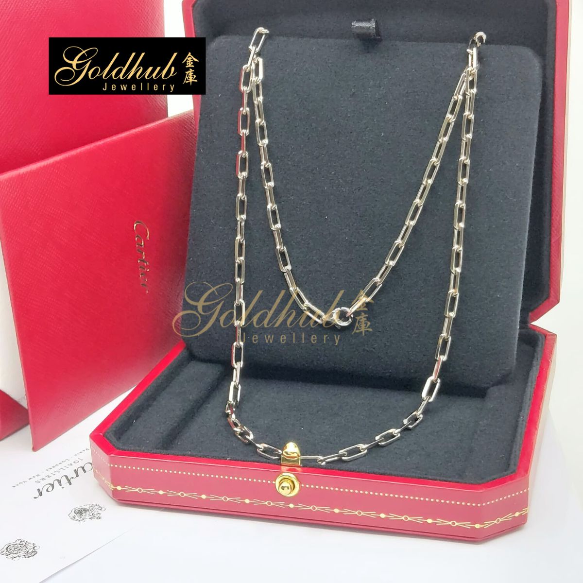 Cartier Santos de Cartier Necklace, Small Model in White Gold