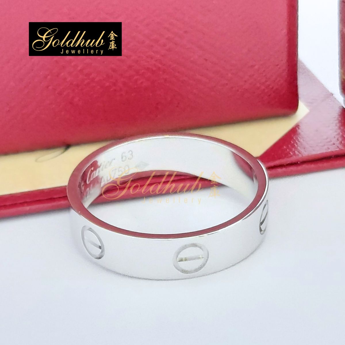 Cartier Love Ring in White Gold, Size 63