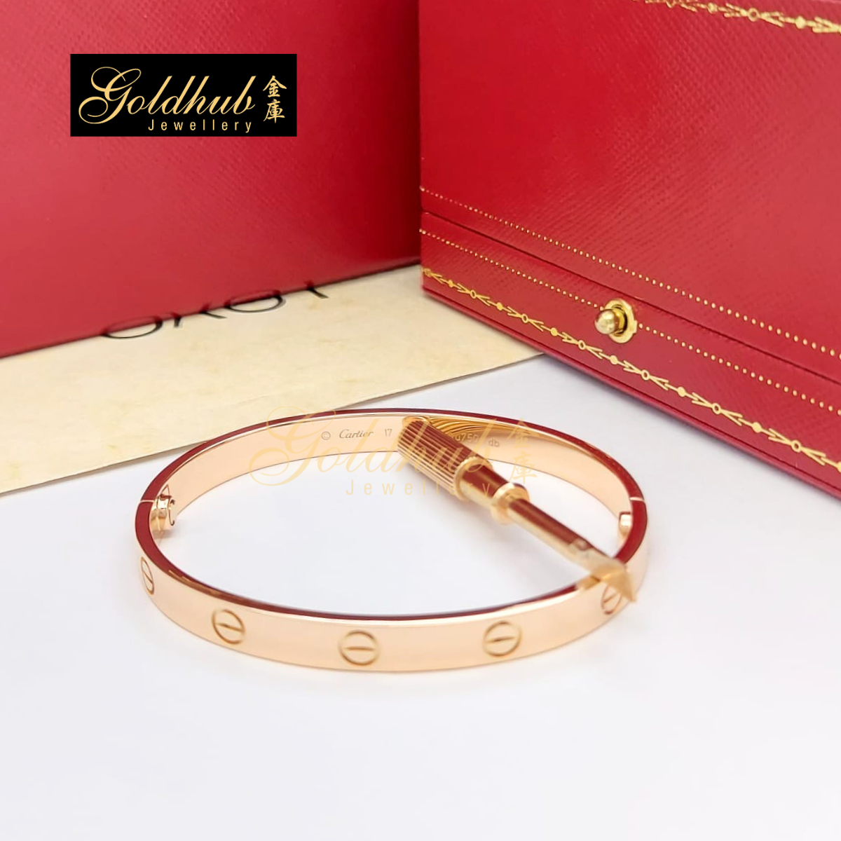 Cartier Love Bracelet in Rose Gold, Size 17