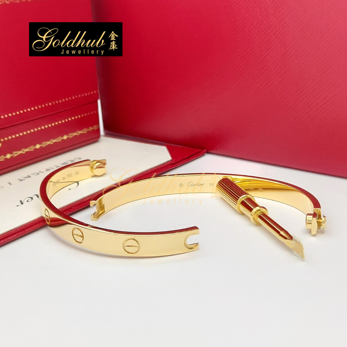 Cartier Love Bracelet in Yellow Gold, Size 18