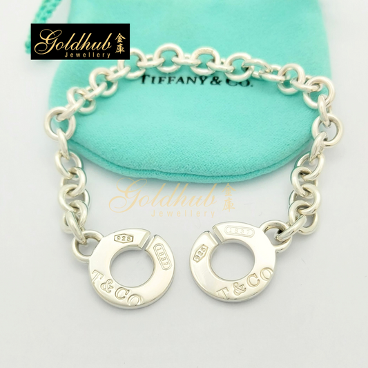 Tiffany & Co 1837 Mntage (Interlocking) Clasp Bracelet in Sterling Silver, 17.50cm