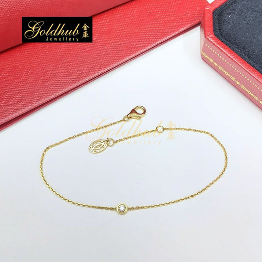Cartier D'amour Bracelet, Diamond, Mini Model in Yellow Gold