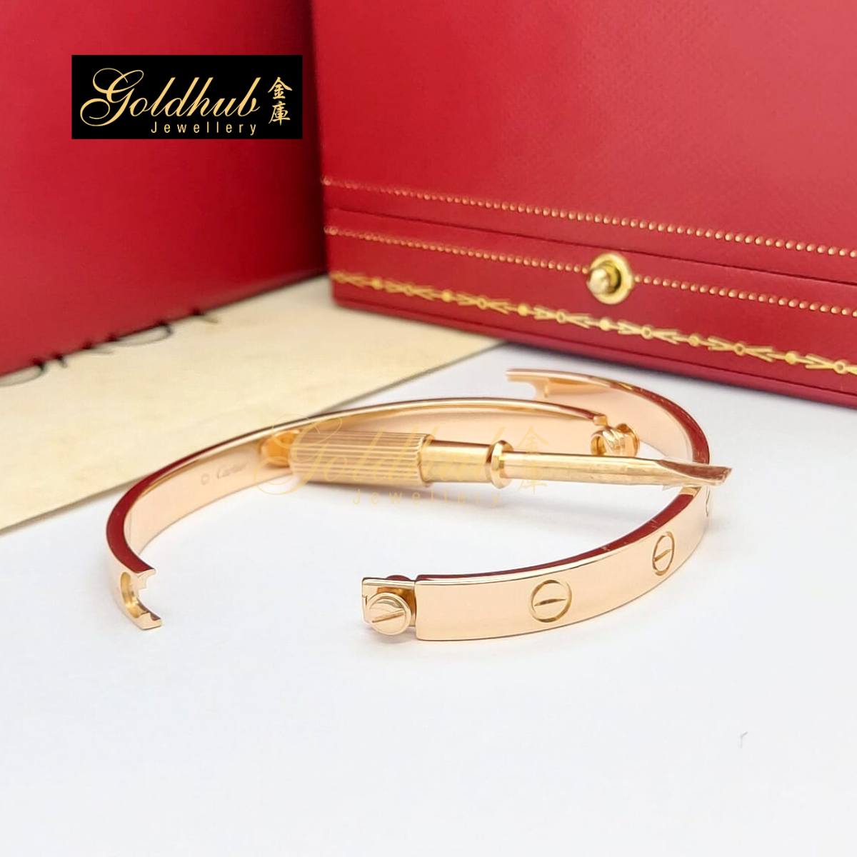 Cartier Love Bracelet in Rose Gold, Size 17