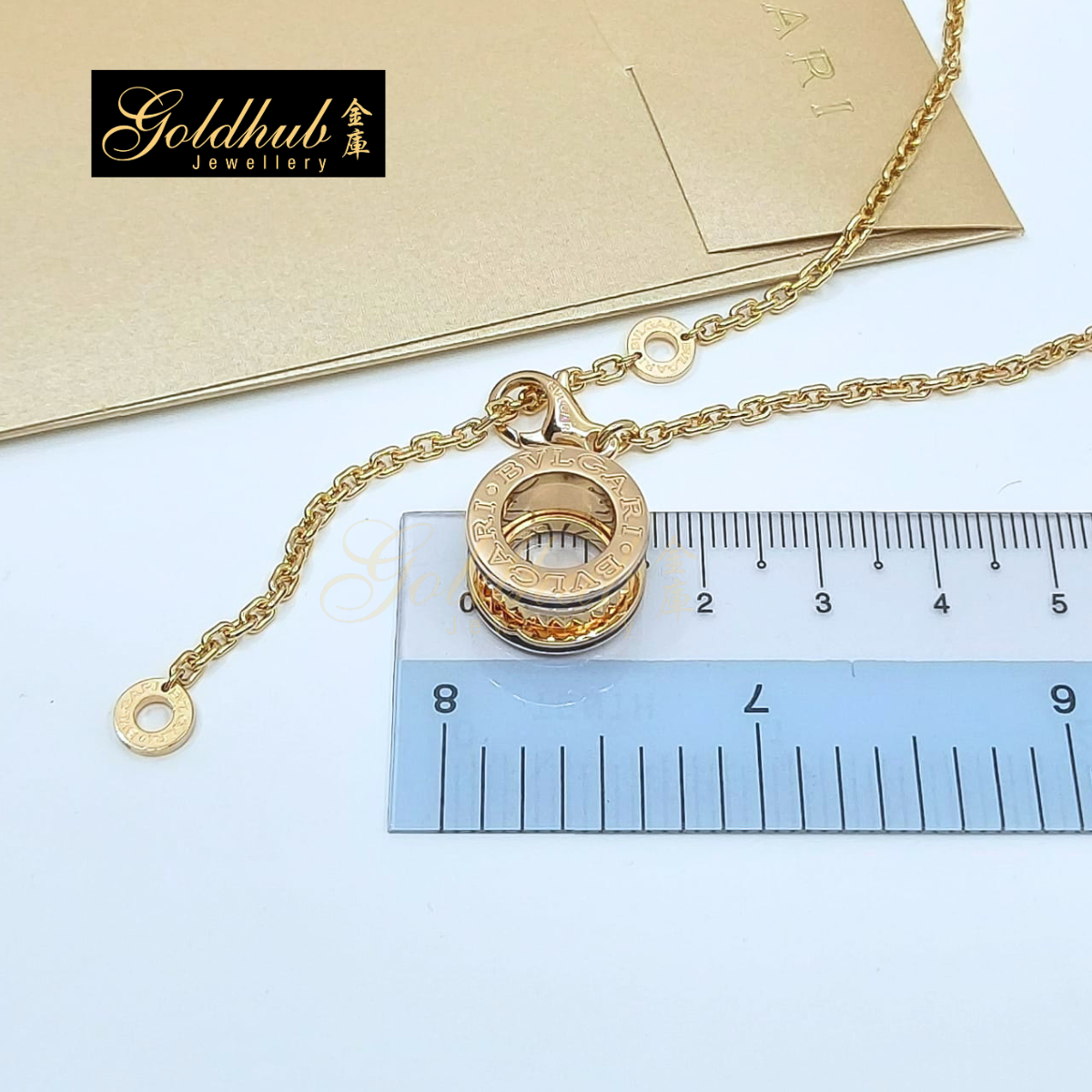 Bulgari B.Zero1 Rock Pendant Necklace, Black Ceramic in Rose Gold, 60cm