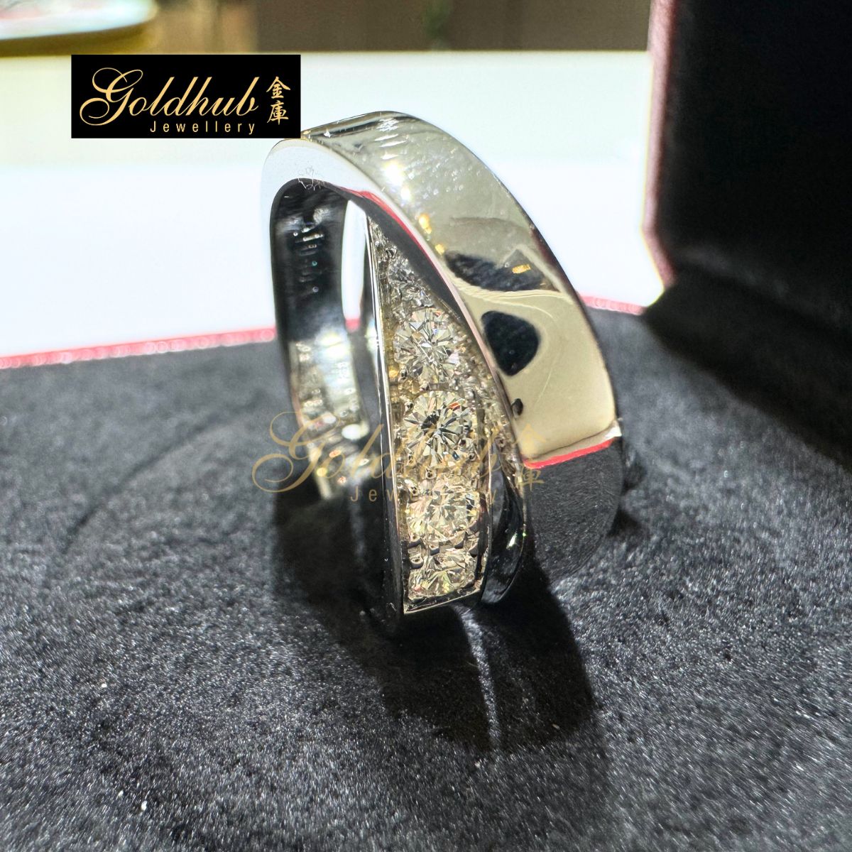 Cartier Paris Nouvelle Vogue Diamond Ring in White Gold, Size 51