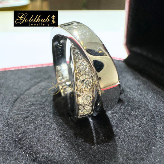 Cartier Paris Nouvelle Vogue Diamond Ring in White Gold, Size 51