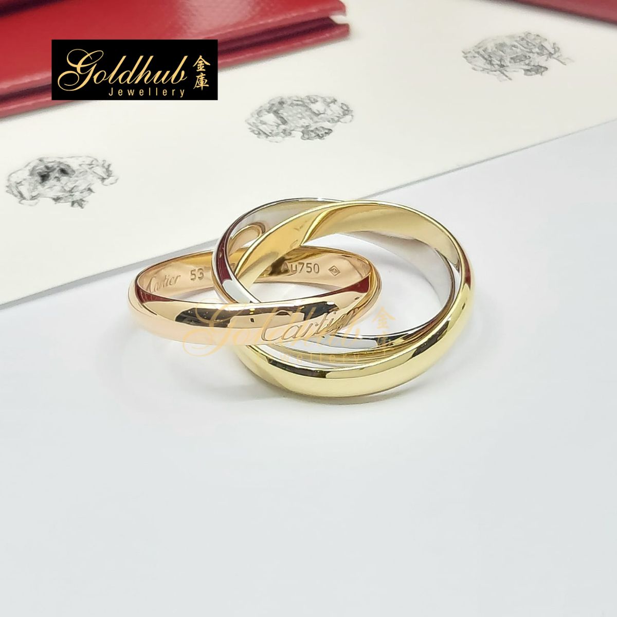 Cartier Trinity Ring, Classic Model Size 53