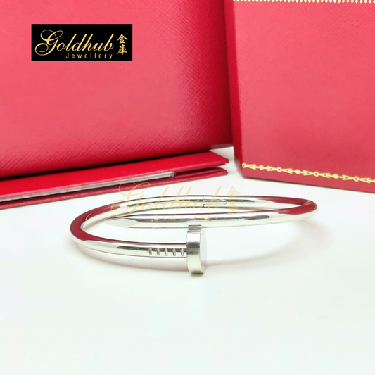 Cartier Juste Un Clou Bracelet, Classic Model in White Gold, Size 17