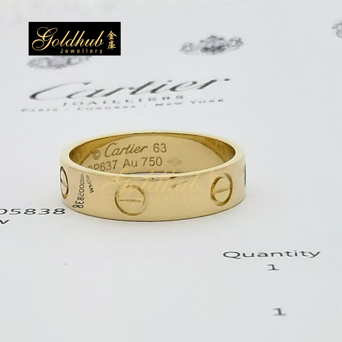 Cartier Love Ring in Yellow Gold, Size 63