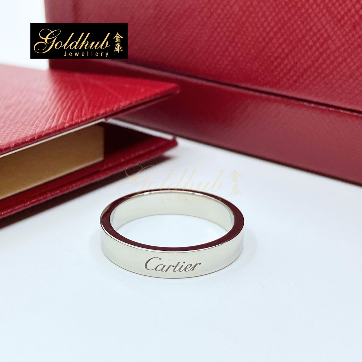 Cartier C de Cartier Wedding Band, 4mm in Platinum, Size 55