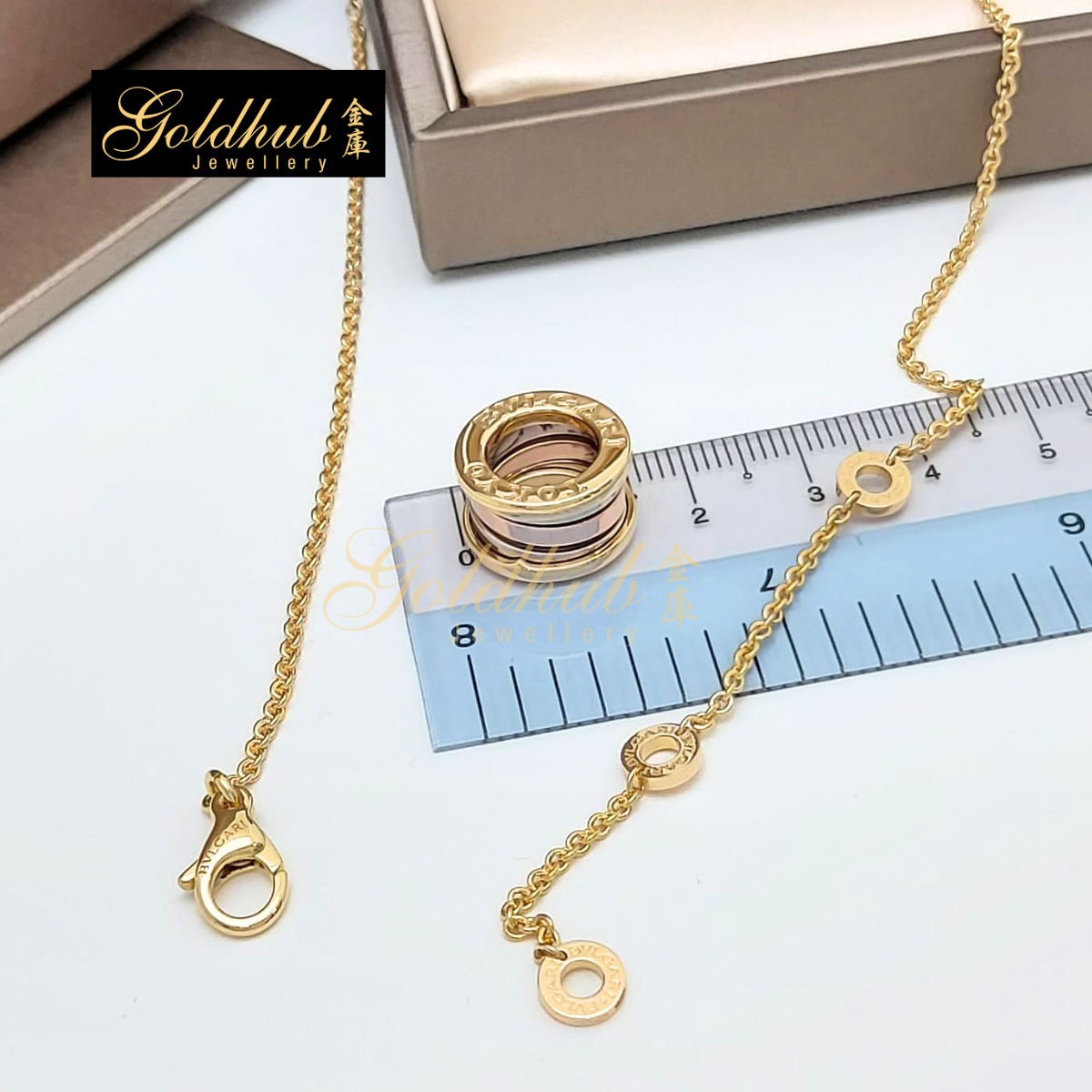 Bvlgari B.zero1 Necklace, Tokyo Olympics Limited Edition in Yellow, Rose and White Gold