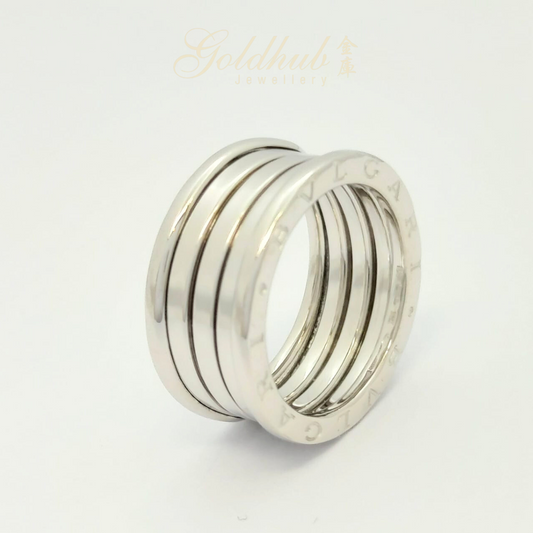 Bvlgari B.zero1 4 Band Ring in White Gold, Size 60