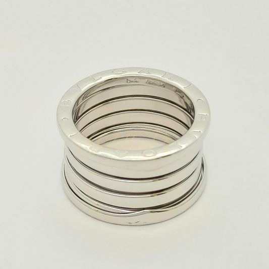 Bvlgari B.zero1 5 Band Ring in White Gold, Size 54