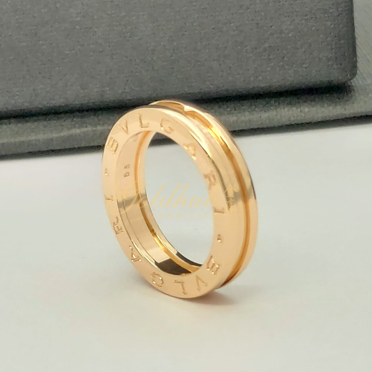 Bvlgari B.zero1 1 Band Ring in Rose Gold, Size 53