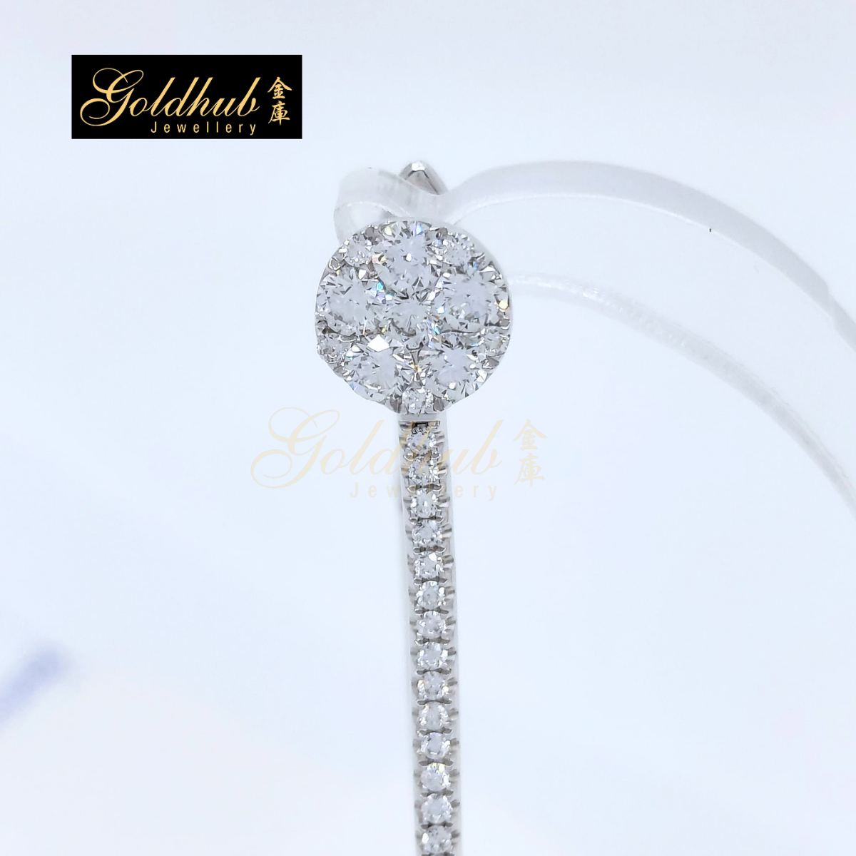 Diamonds Earrings in White Gold