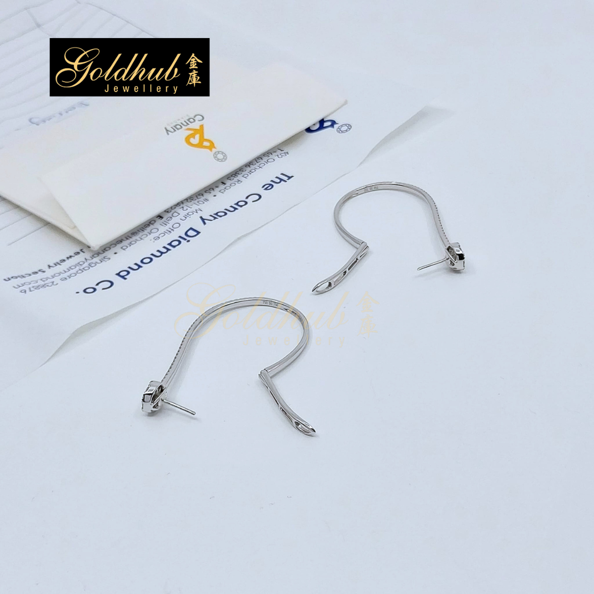 Diamonds Earrings in White Gold