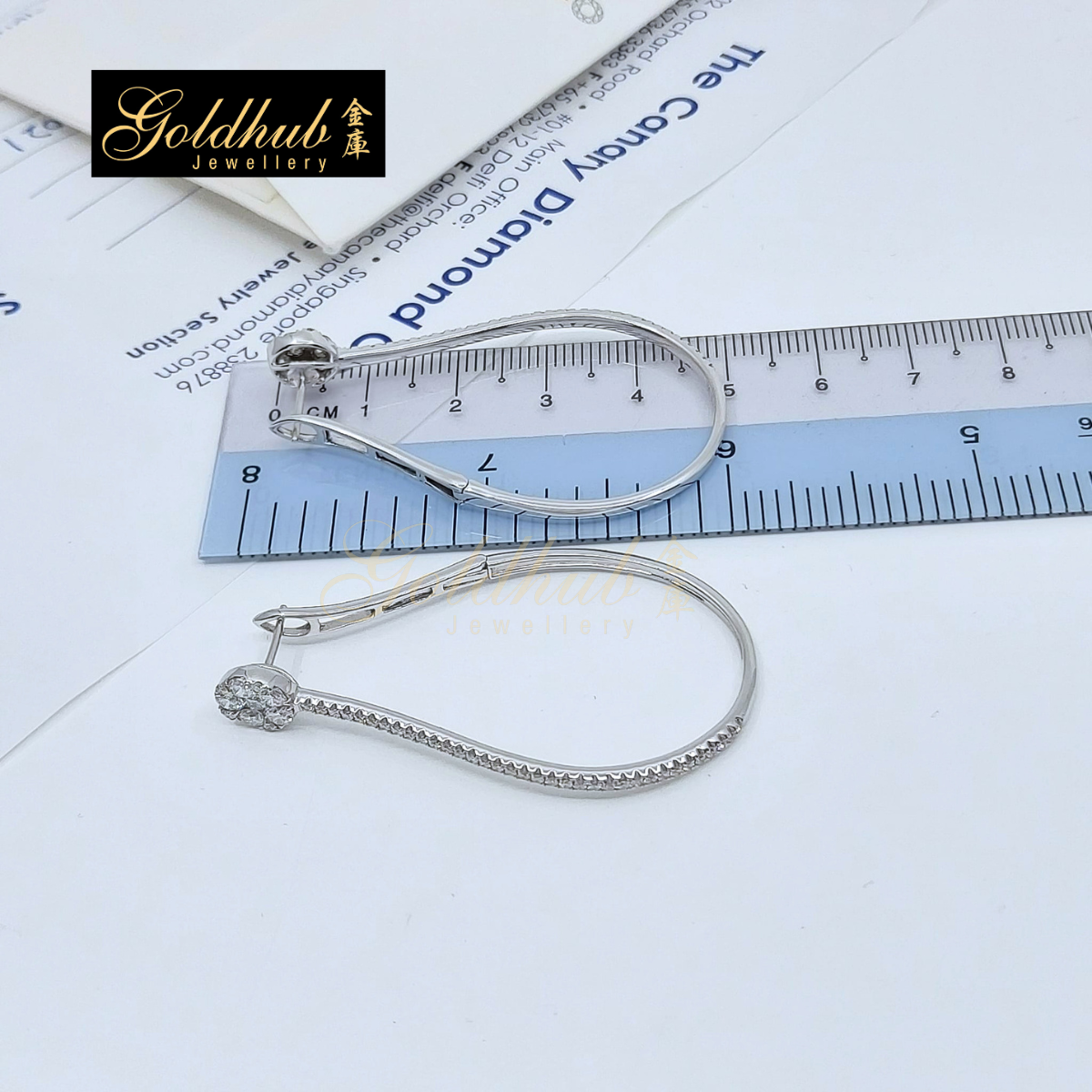 Diamonds Earrings in White Gold