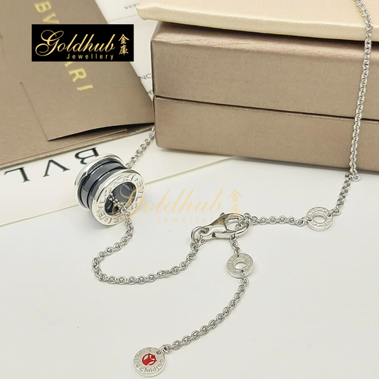 Bvlgari Save the Children Necklace, Black Ceramic in Sterling Silver