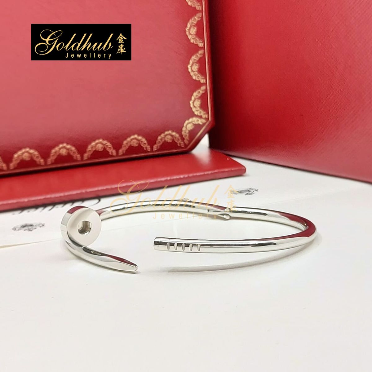 Cartier Juste Un Clou Bracelet, Classic Model in White Gold, Size 16