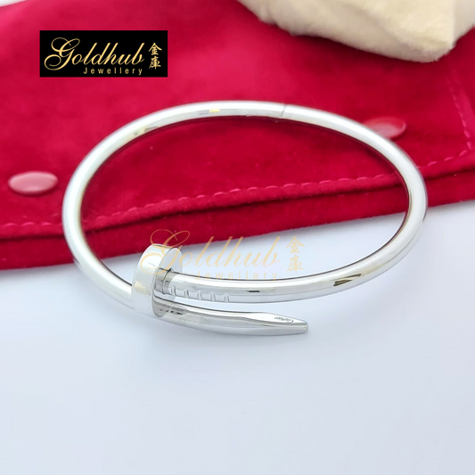 Cartier Juste Un Clou Bracelet in White Gold, Size 16