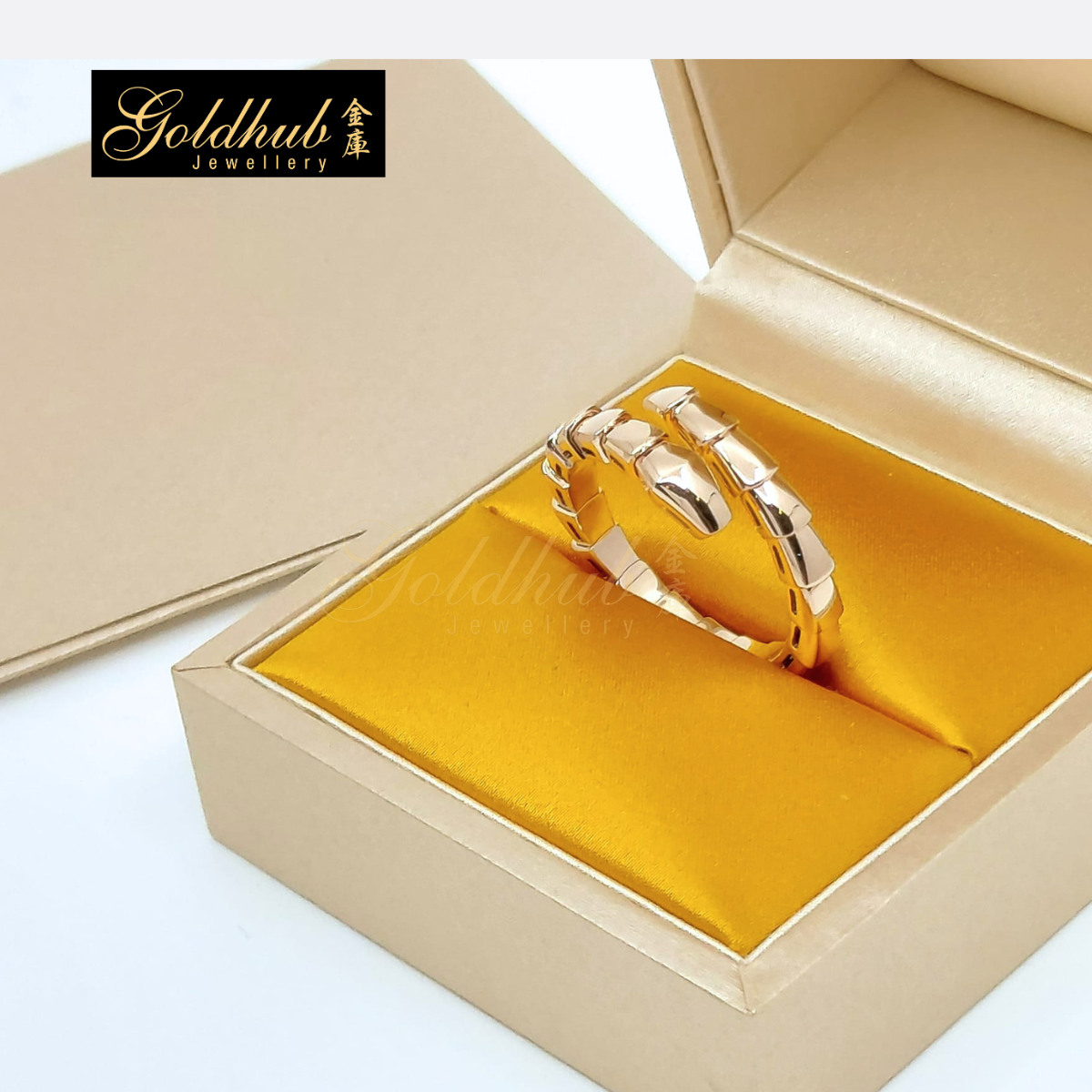 [Reserved] Bulgari Serpenti Viper One-Coil Ring in Rose Gold, Size 63-64
