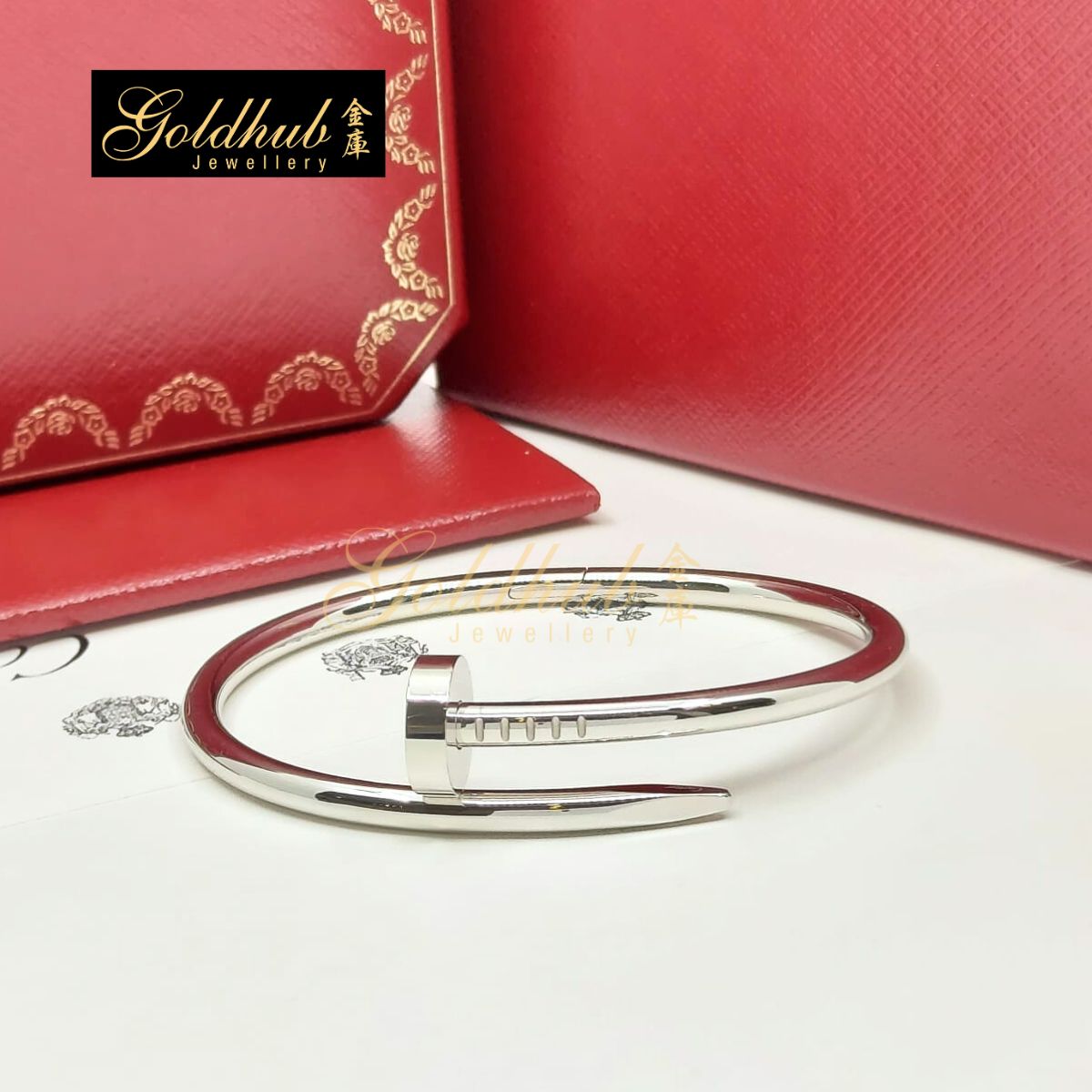 Cartier Juste Un Clou Bracelet, Classic Model in White Gold, Size 16