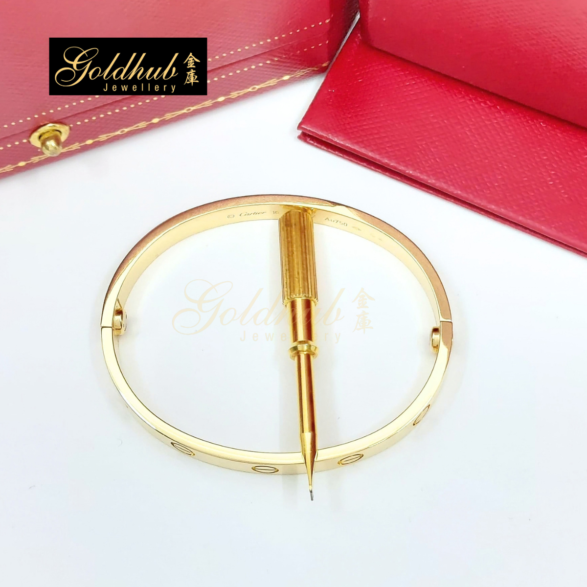Cartier LOVE Bracelet, Classic Model in Yellow Gold, Size 16
