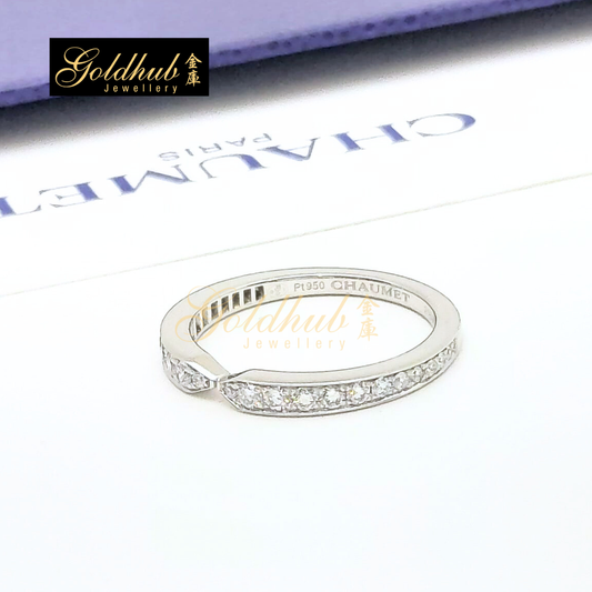 Triomphe de Chaumet Diamond Wedding Band in Platinum, Size 55