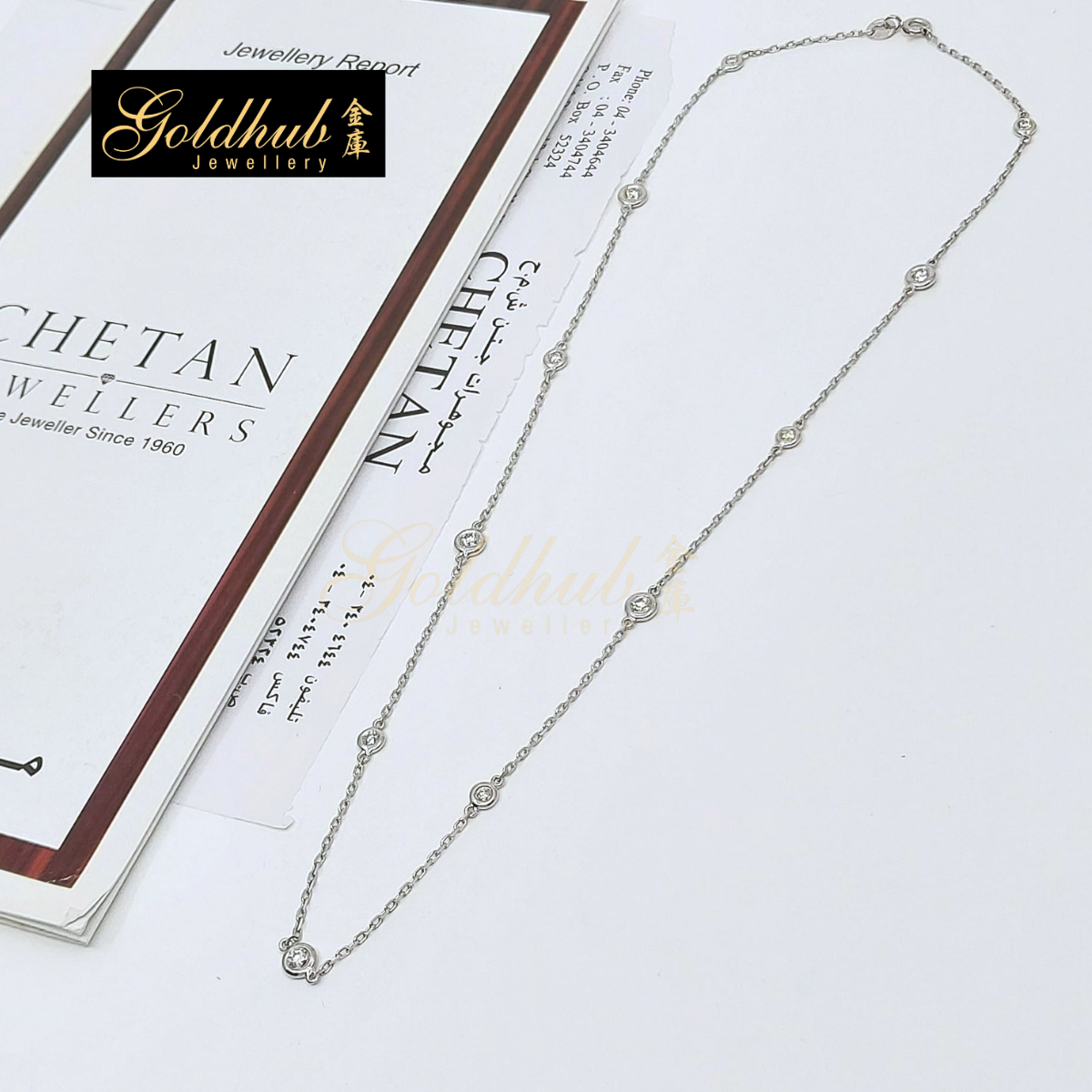 Diamond Necklace in White Gold