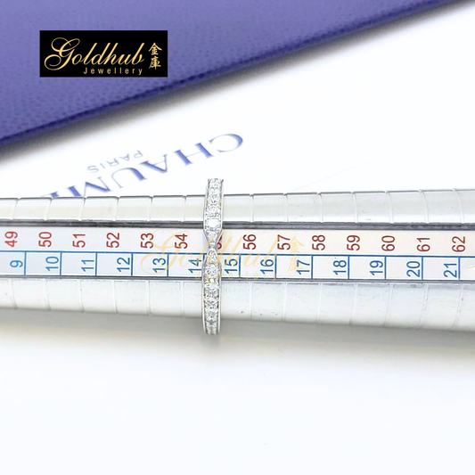 Triomphe de Chaumet Diamond Wedding Band in Platinum, Size 55